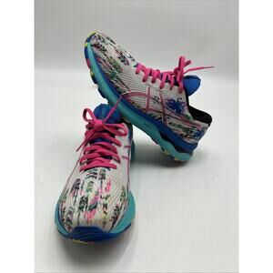 Asics Gel Nimbus 24 Women's Size 9.5 Tropical White Pink Running Sneakers Shoes